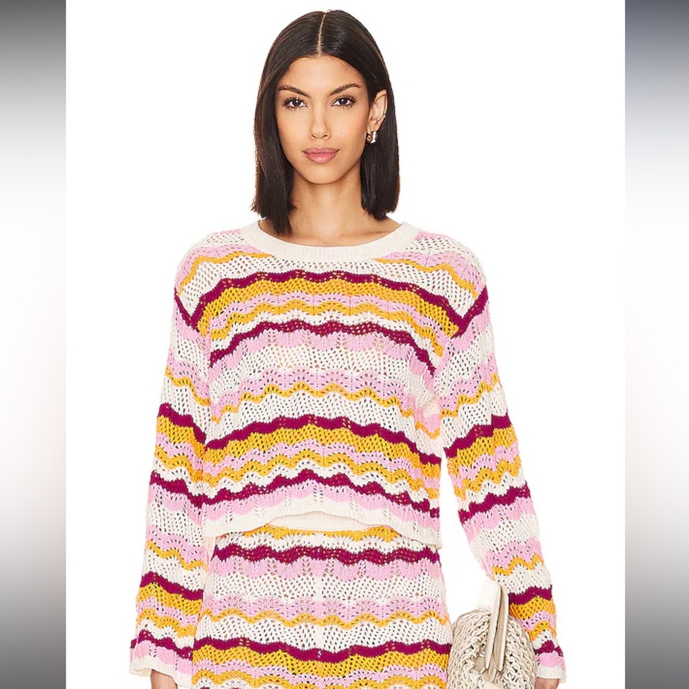 L*Space Multicolor Crew Neck Sweater